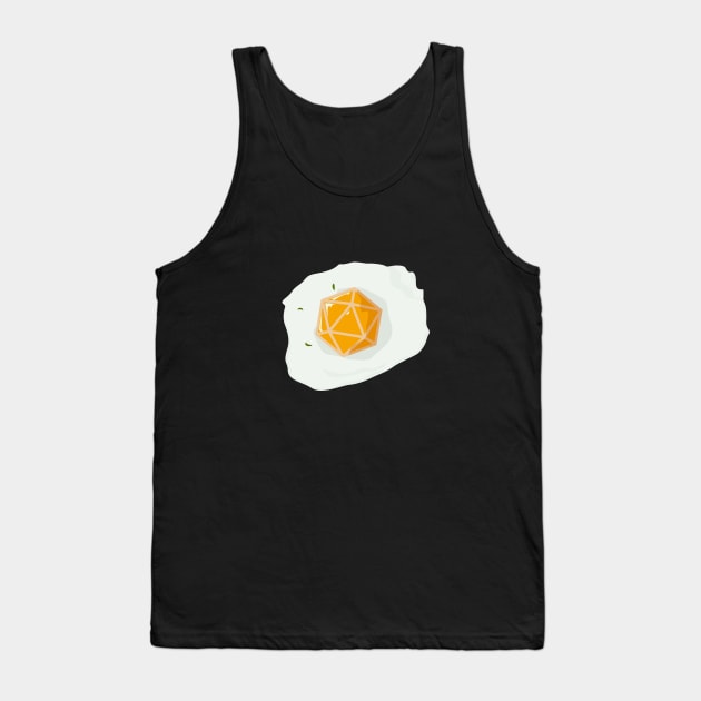 Polyhedral D20 Dice Sunny Side Up Egg Tank Top by pixeptional